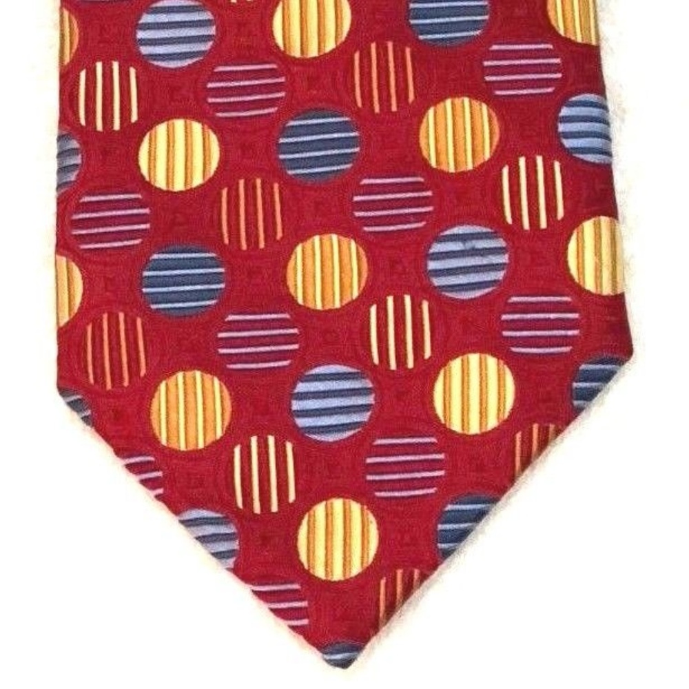 Jos A Bank Signature Collection Silk Tie Red Blue